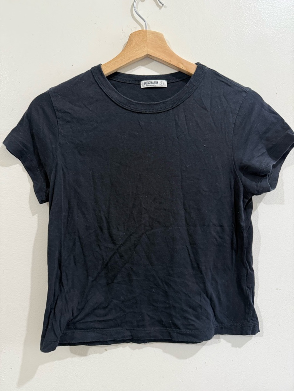 Buck Mason Black Short Sleeve Cotton Crew Tee